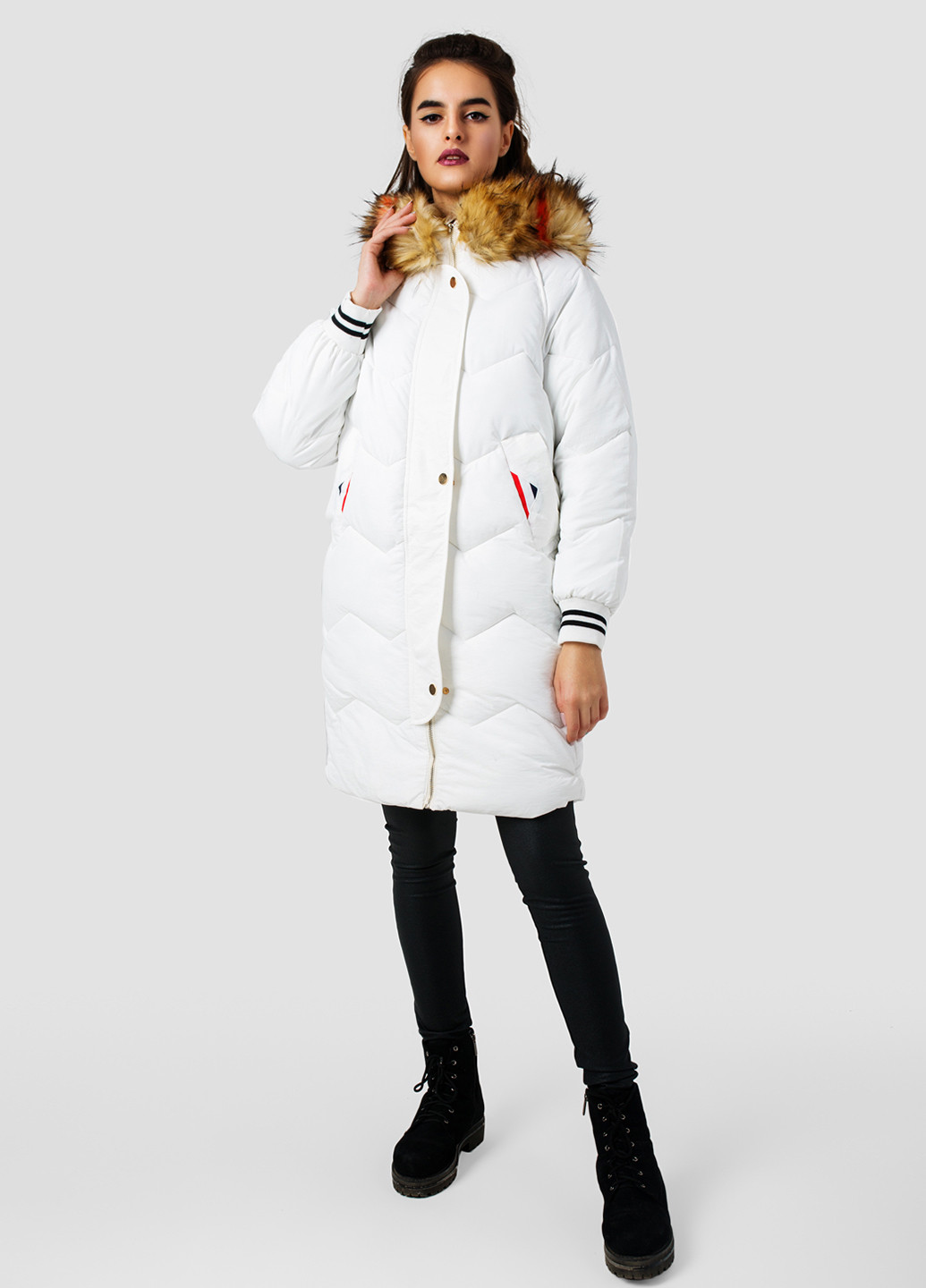 Белая зимняя куртка Azuri