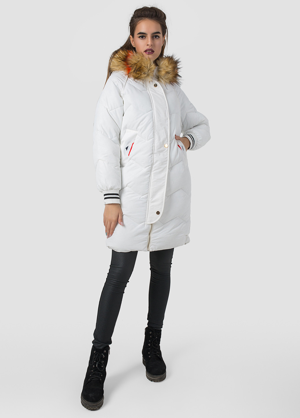 Белая зимняя куртка Azuri