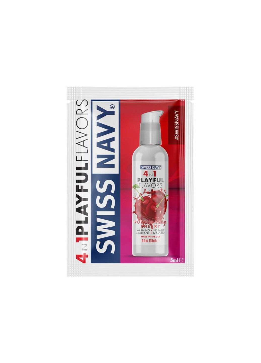 Пробник 4 in 1 Poppin Wild Cherry 5 мл Swiss Navy (253932267)