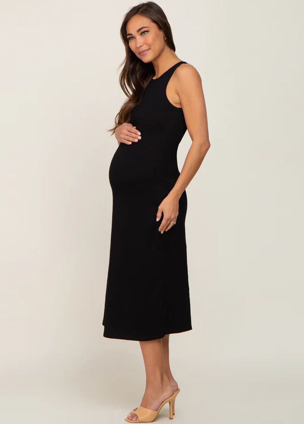 Чорна кежуал сукня для вагітних сукня-майка Boohoo однотонна