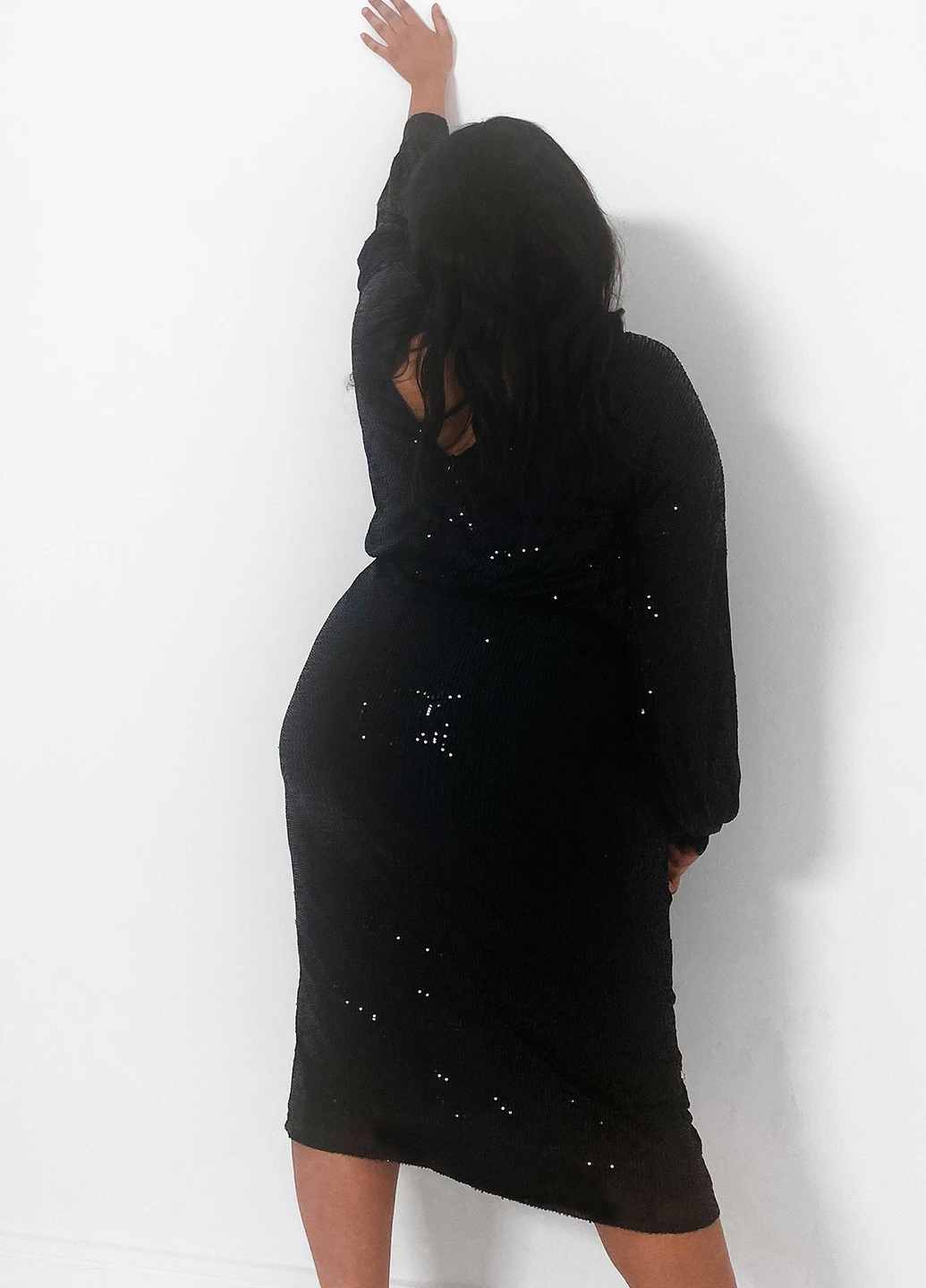 Черное вечернее платье Missguided однотонное