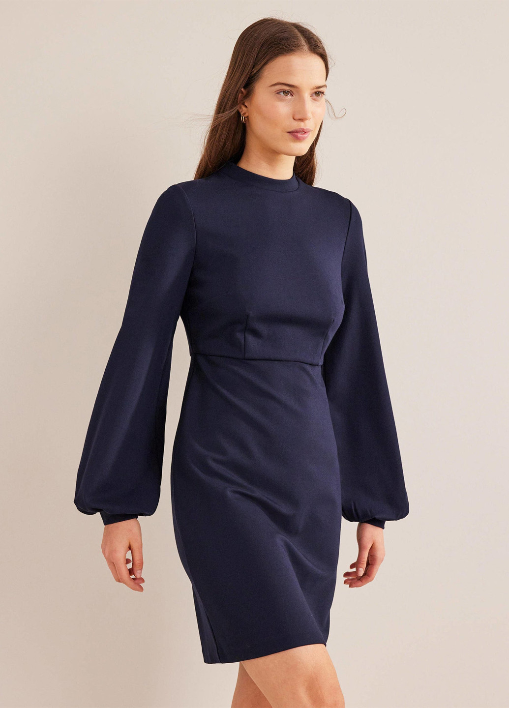 Темно-синее кэжуал платье футляр Boden однотонное