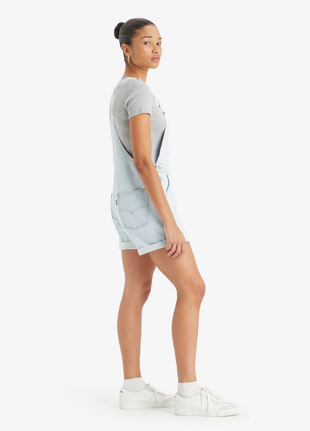 Комбінезон Levi's комбінезон-шорти однотонний блакитний джинсовий бавовна