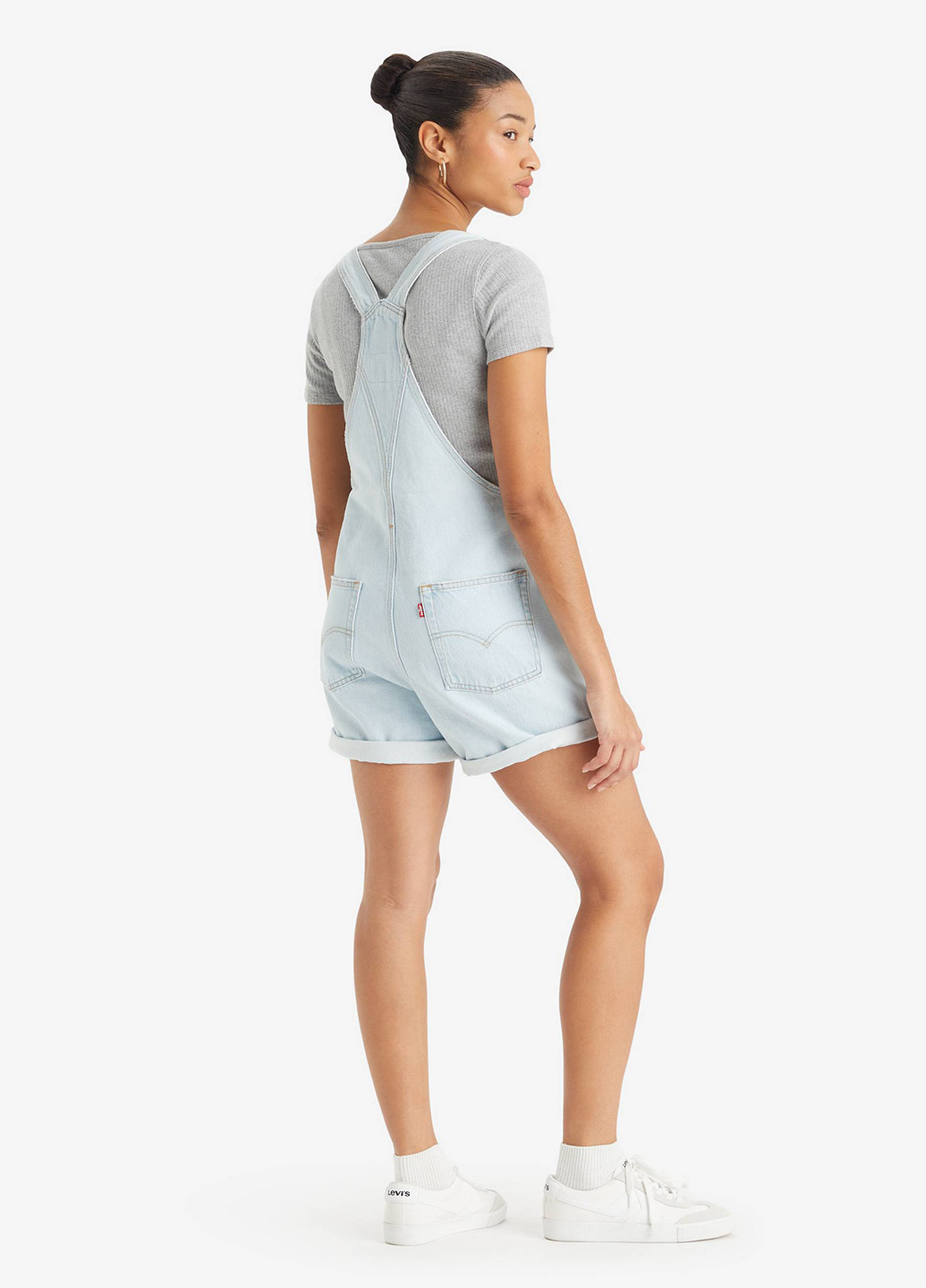 Комбінезон Levi's комбінезон-шорти однотонний блакитний джинсовий бавовна