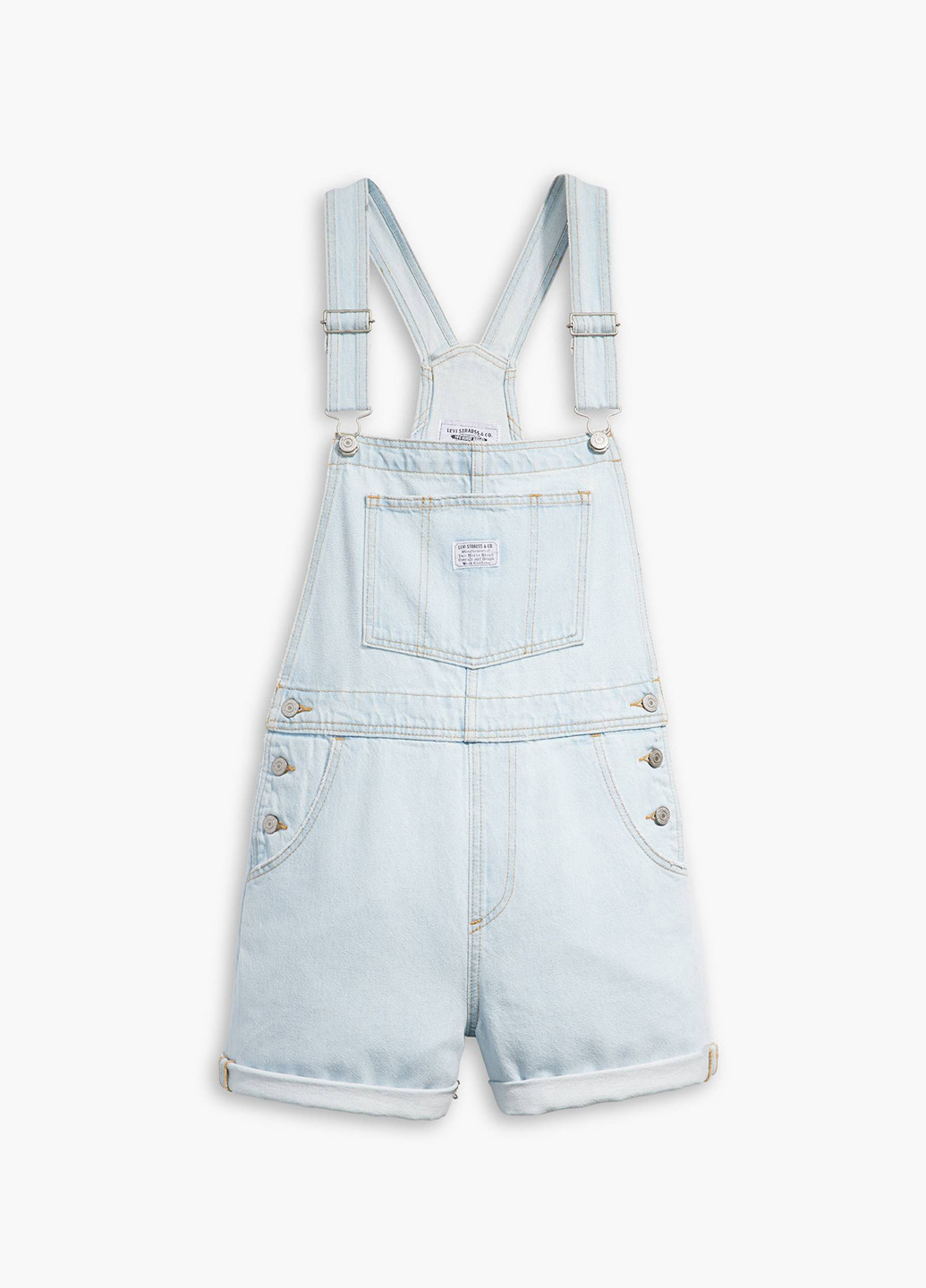 Комбінезон Levi's комбінезон-шорти однотонний блакитний джинсовий бавовна