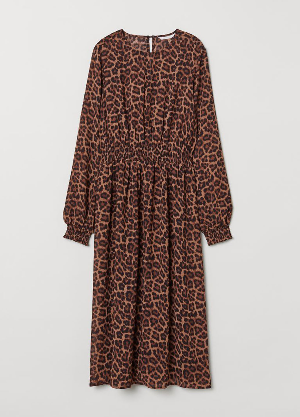 Коричневое кэжуал платье клеш H&M леопардовый
