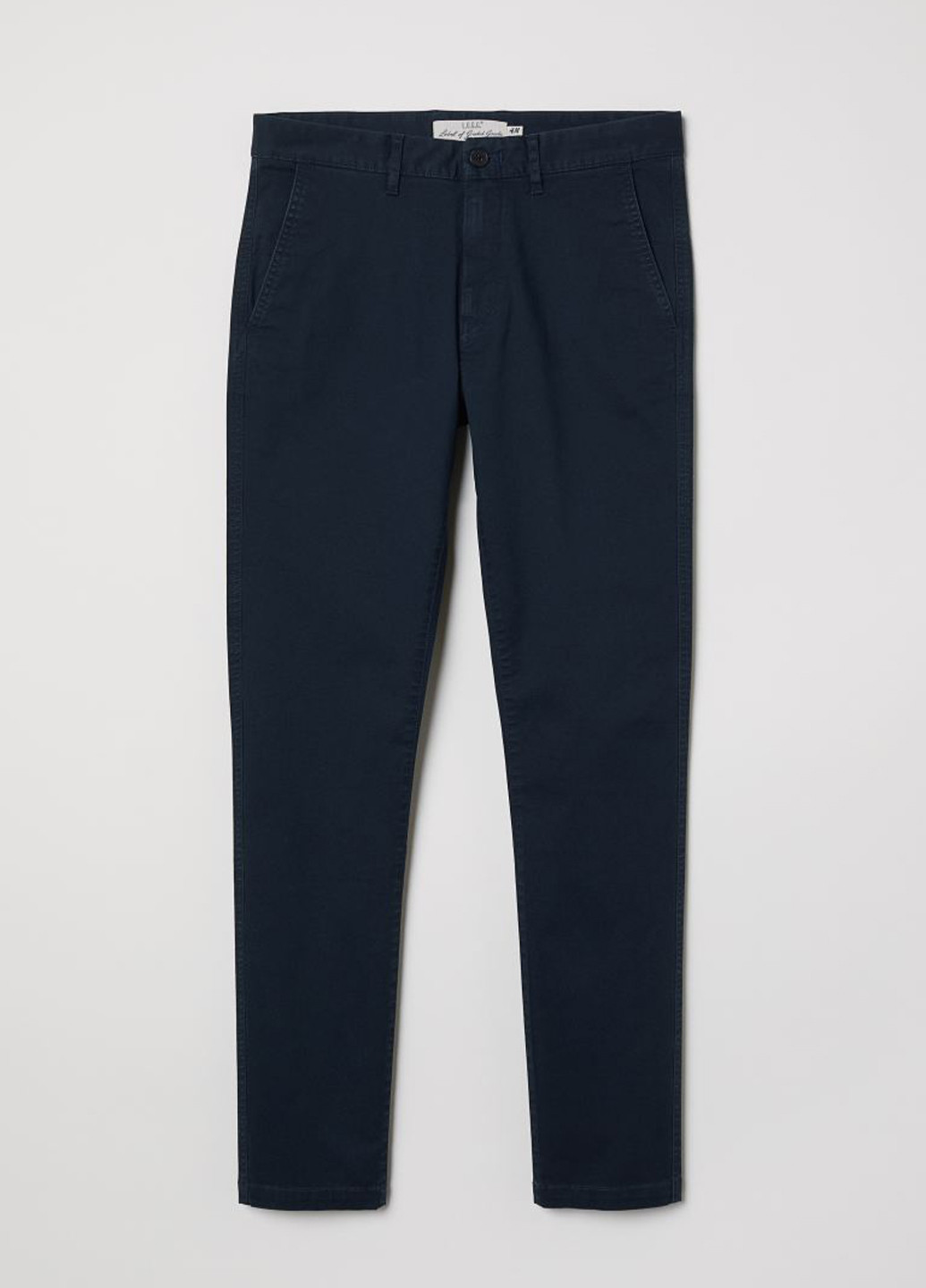 Темно-синие кэжуал демисезонные чиносы брюки H&M