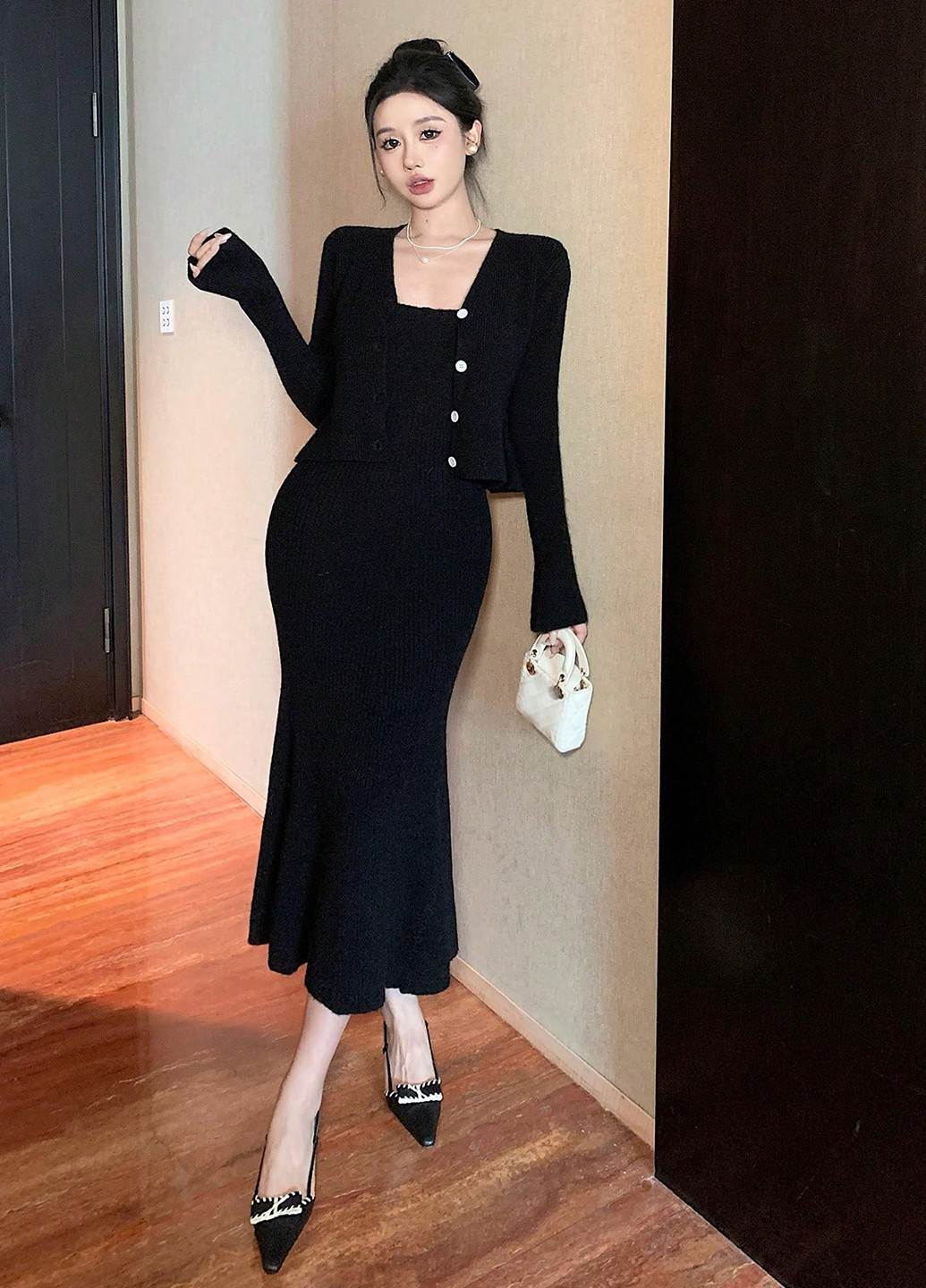 Костюм (кардиган, спідниця) SHEIN (340699622)