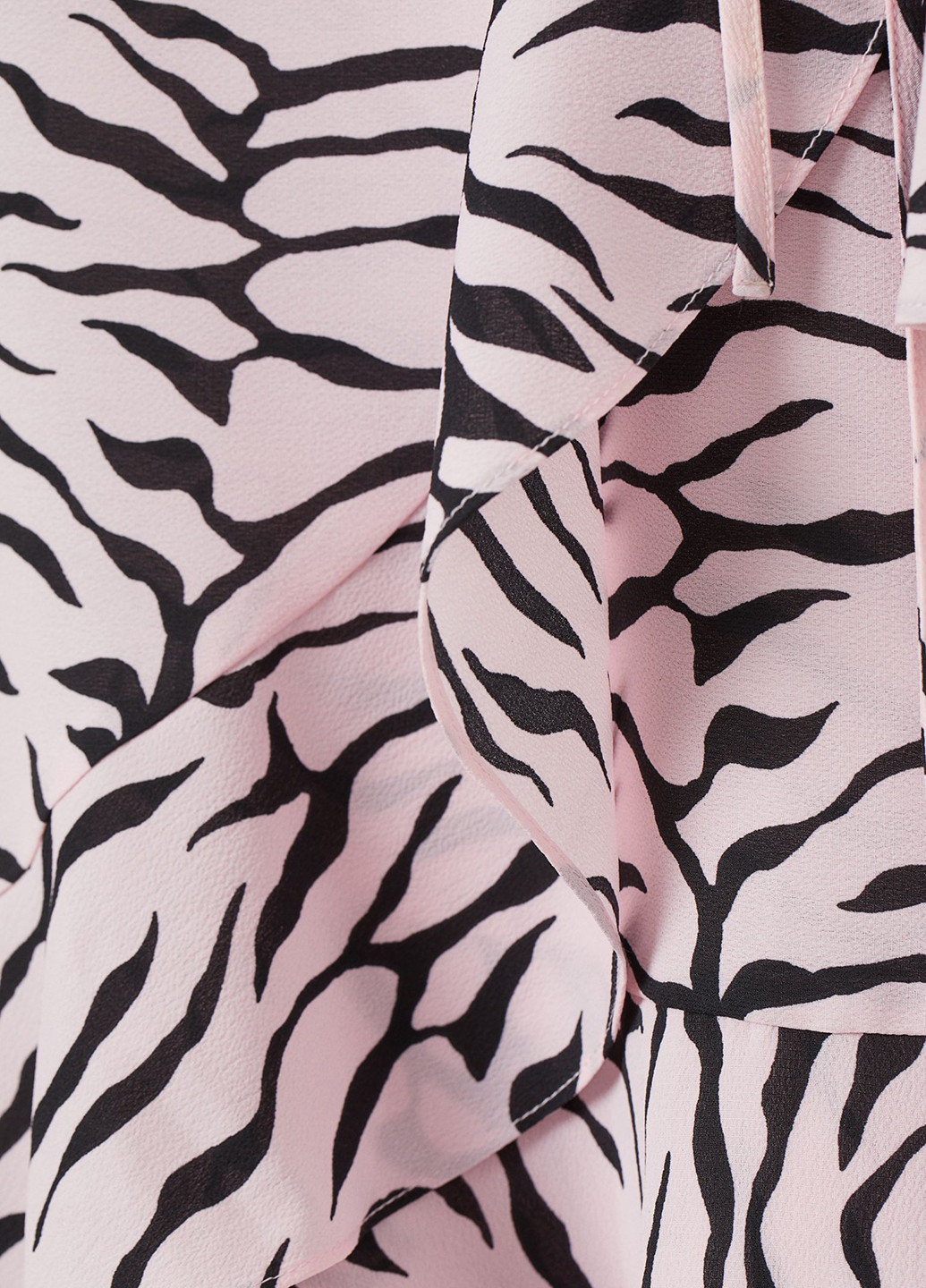 Комбинированное кэжуал платье на запах H&M с животным (анималистичным) принтом
