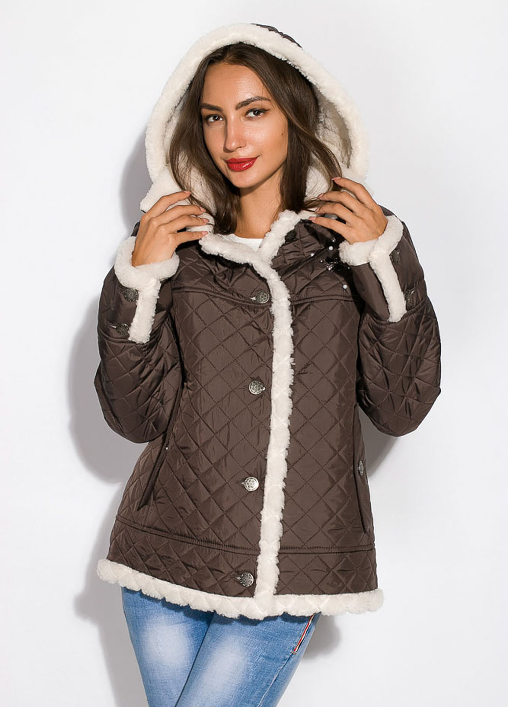 Коричнева зимня куртка Time of Style