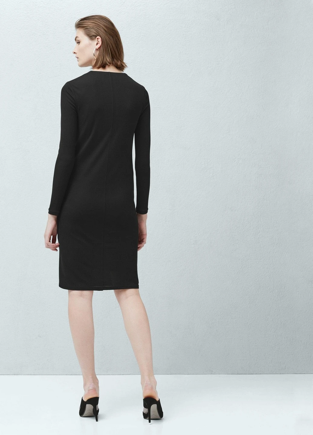 Черное кэжуал платье Mango однотонное