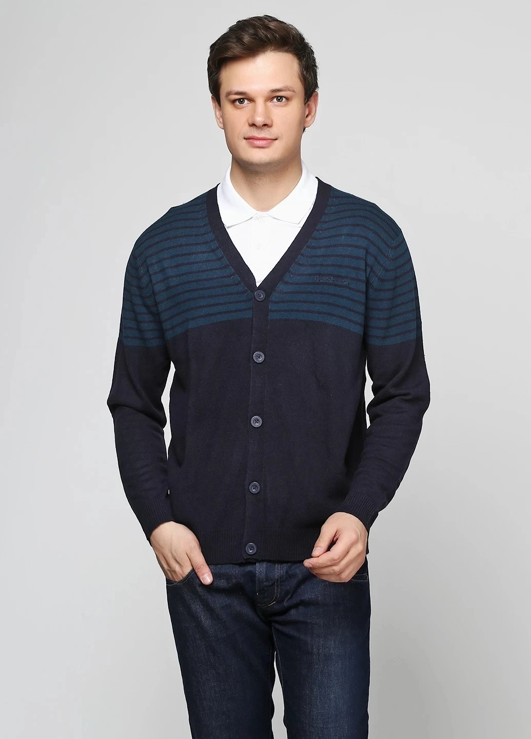 Индиго демисезонный кардиган Pierre Cardin