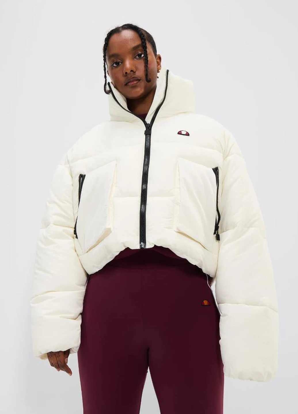 Молочна демісезонна куртка sgx21040-904 Ellesse Gaffer Padded Jacket