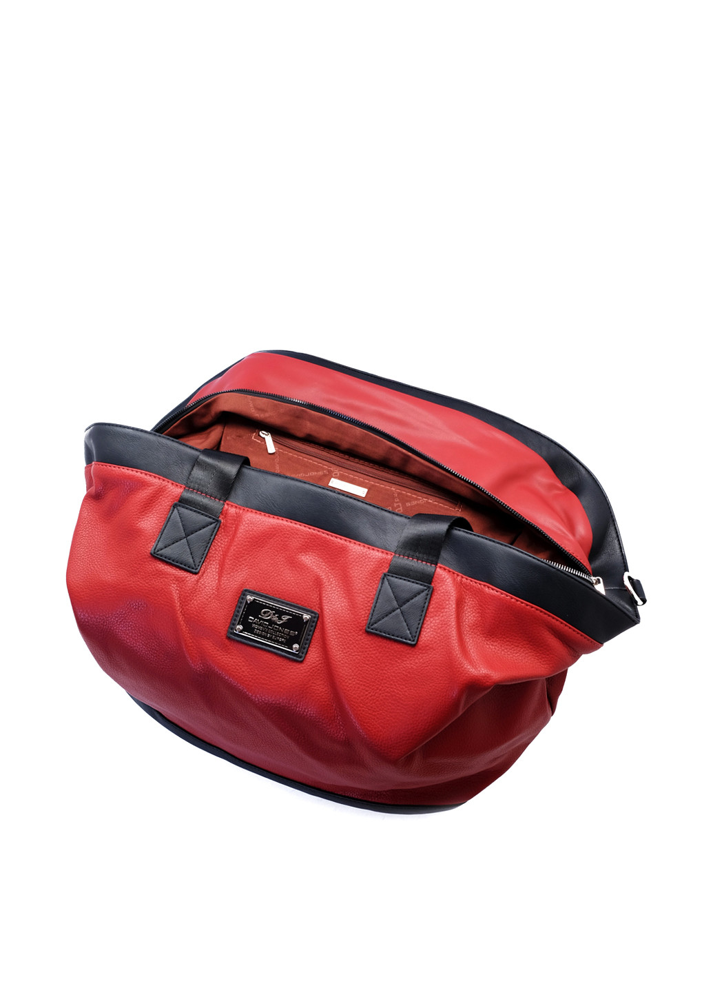 Дорожня сумка David Jones однотонна темно-червона кежуал