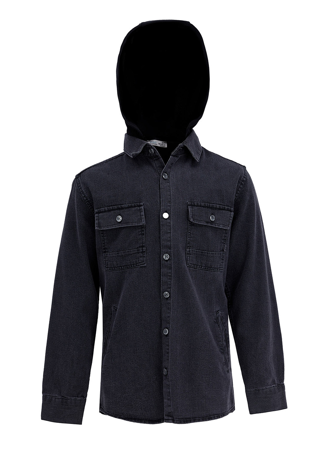 Черная джинсовая рубашка DeFacto