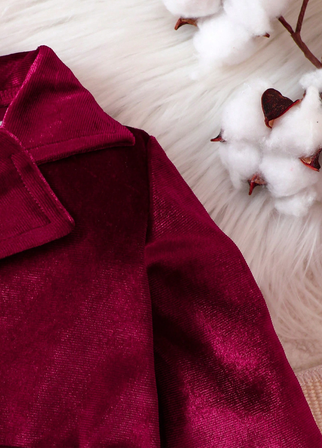 Бордовий демісезонний костюм (жакет, штани) брючний SHEIN