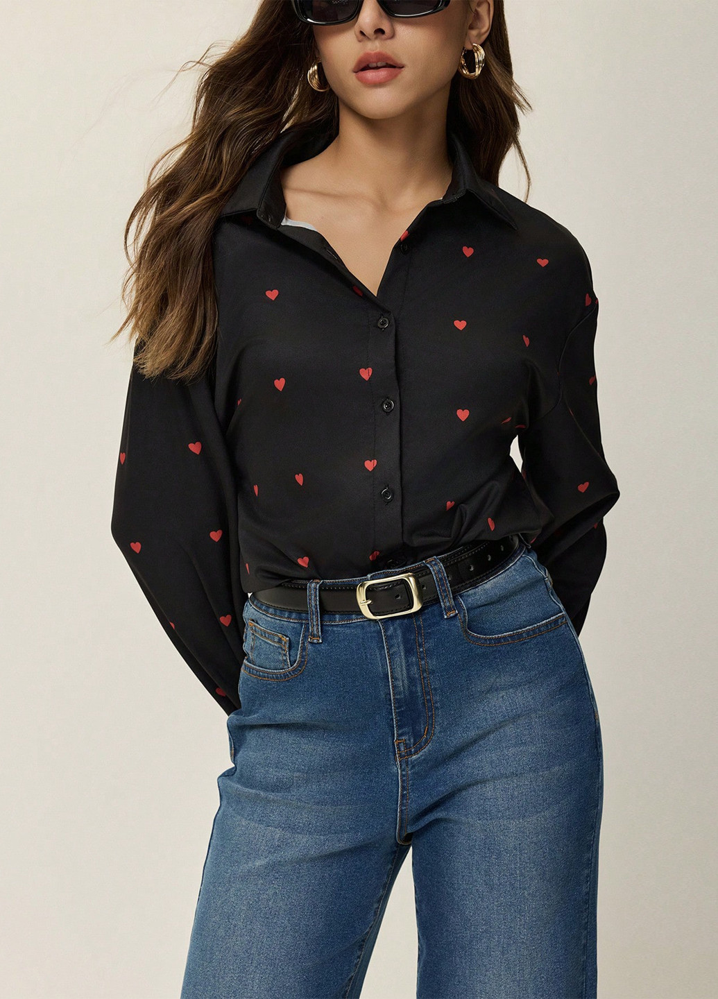 Чёрная блуза SHEIN