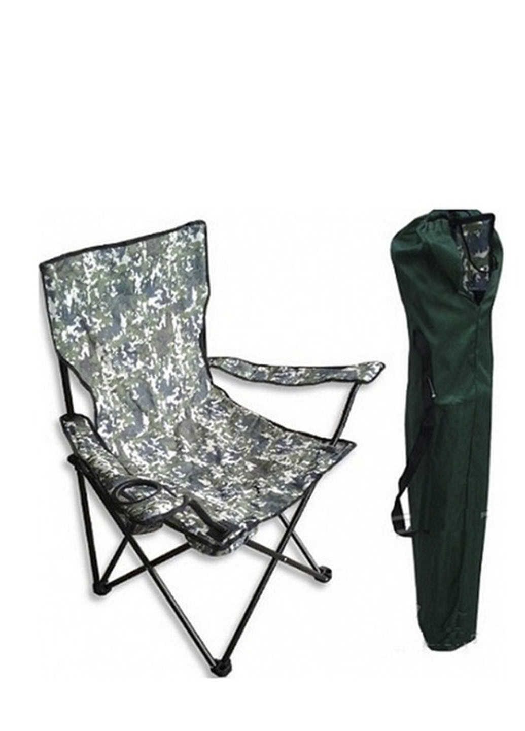 Стул туристический раскладной до 100 кресло для походов в чехле Камуфляж XO (253192938)