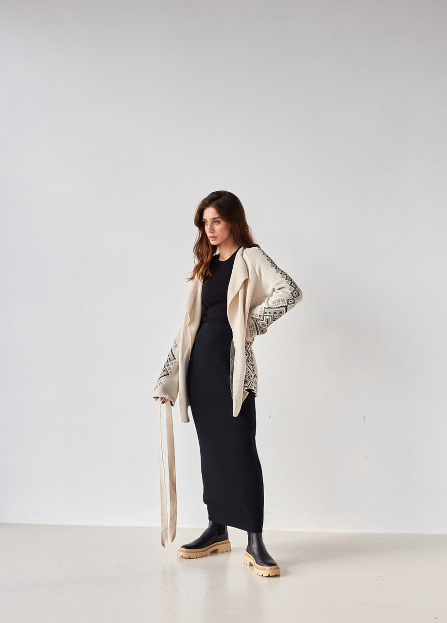 Светло-серый демисезонный кардиган MEREZHKA