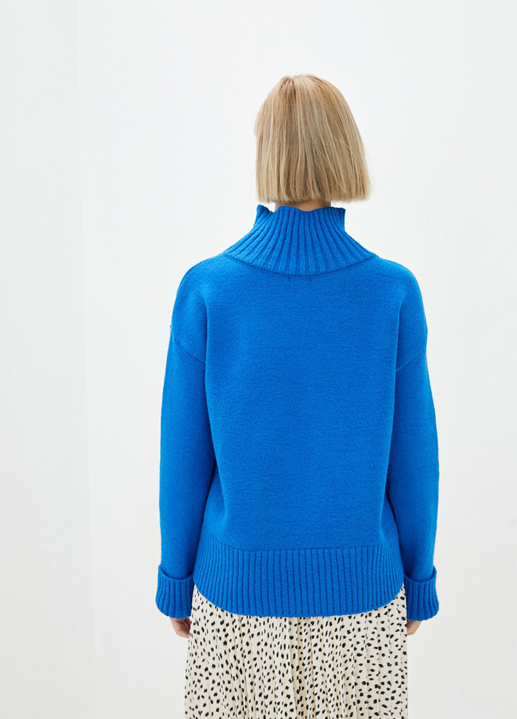 Темно-голубой зимний свитер Sewel