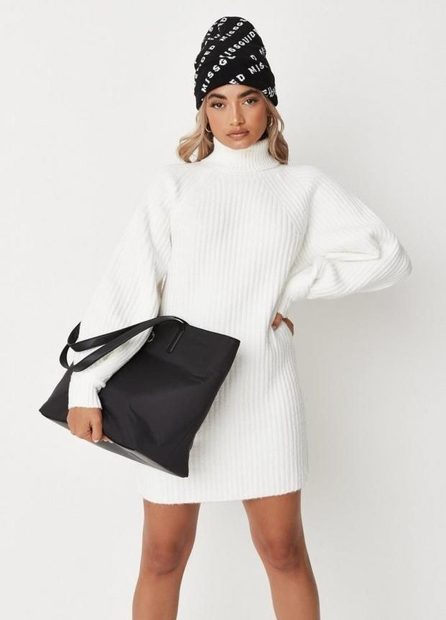 Белое кэжуал платье Missguided однотонное