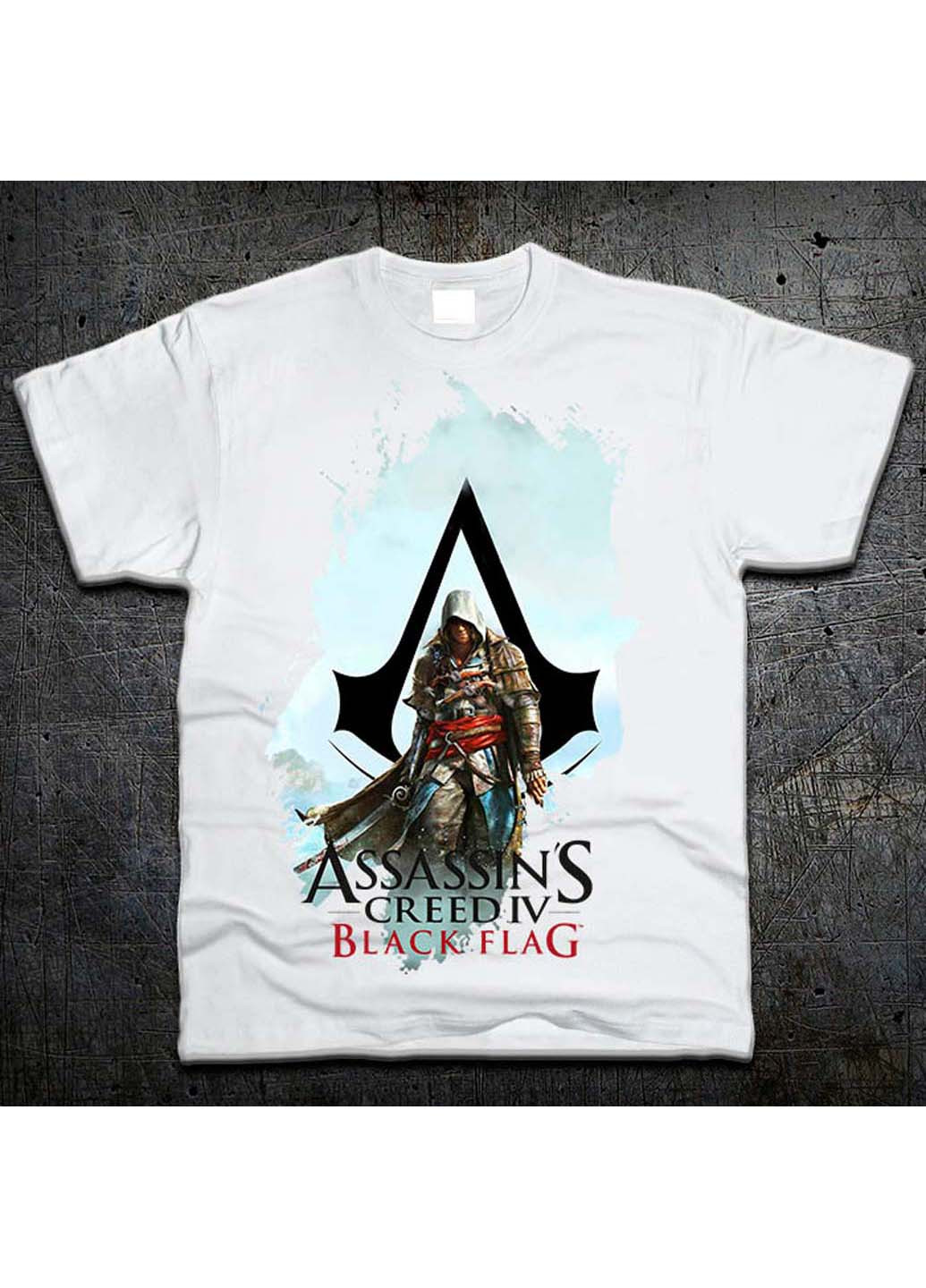 Белая футболка Fruit of the Loom Кредо Ассасина 4 Assassins Creed 4: Black Flag