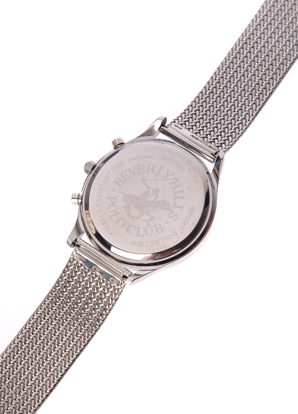Часы Polo Club однотонные серебряные