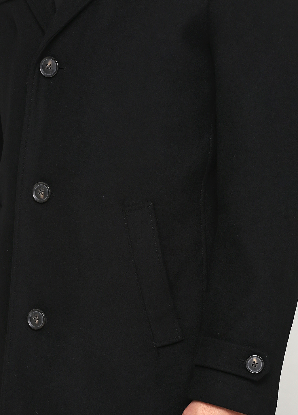 Черное демисезонное Пальто однобортное Tomas Goodwin