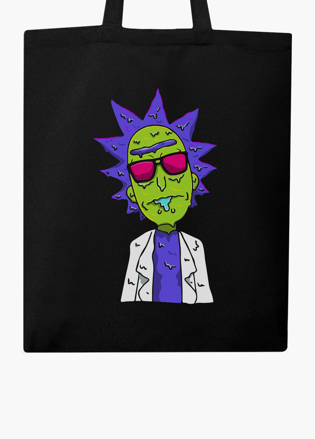 Эко сумка шоппер Рик Санчез и Морти Смит Рик и Морти (Rick and Morty) (9227-2934-BK) MobiPrint (236265347)