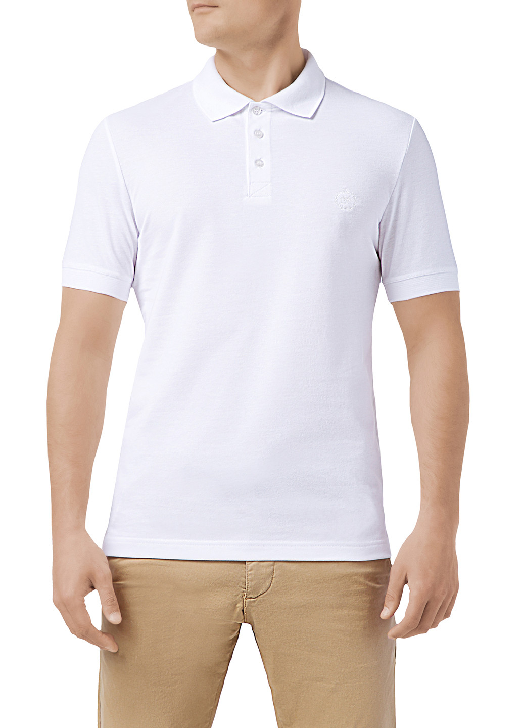 Белая футболка-поло для мужчин Diwari однотонная