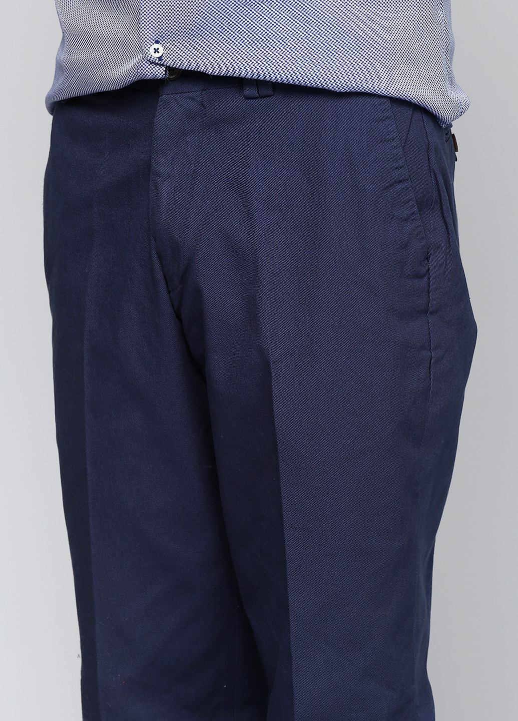 Темно-синие кэжуал демисезонные прямые брюки Forecast