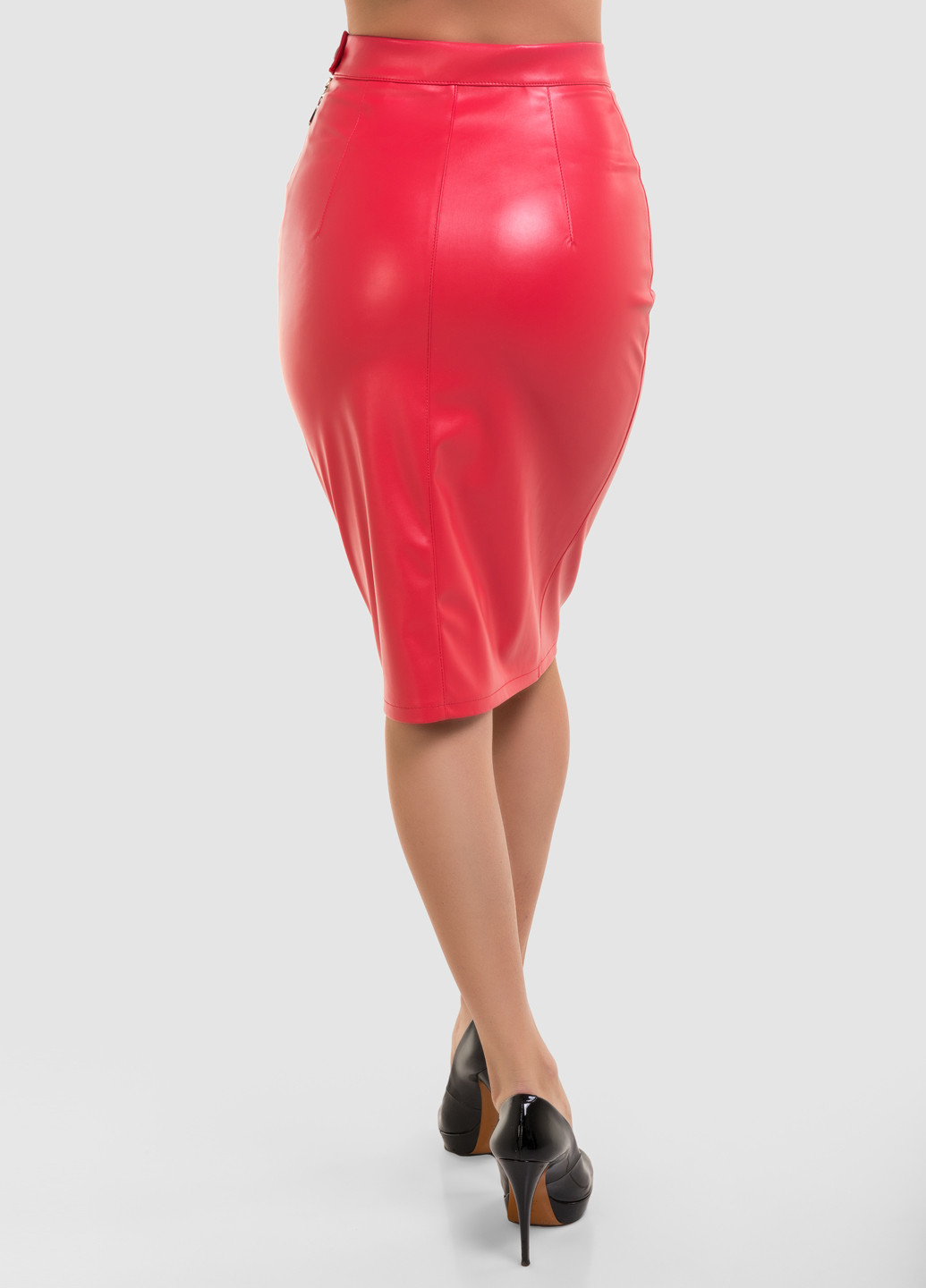 Красная кэжуал однотонная юбка Azuri карандаш