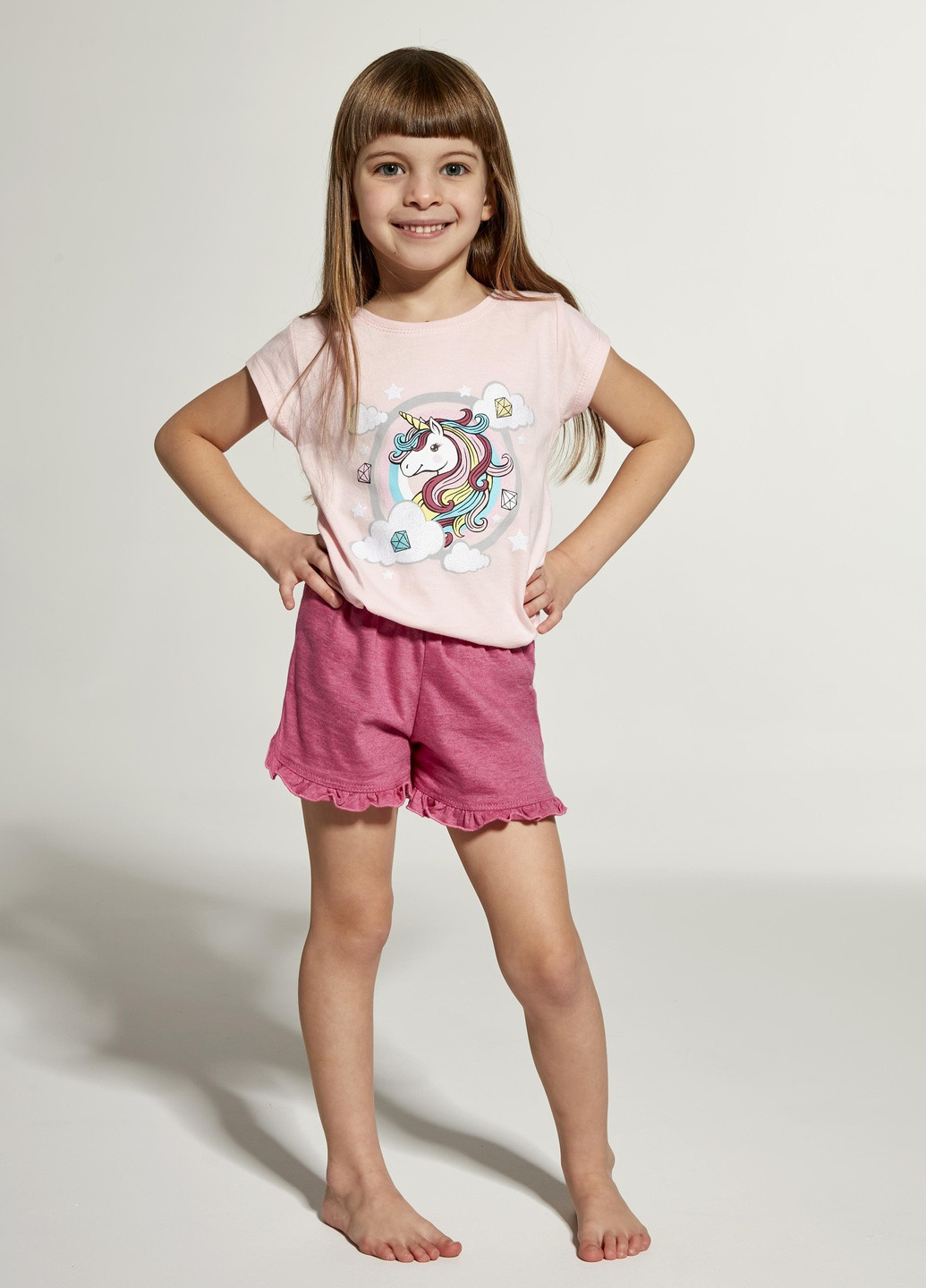 Темно-розовая всесезон пижама для девочек 96 unicorn 459-22 Cornette