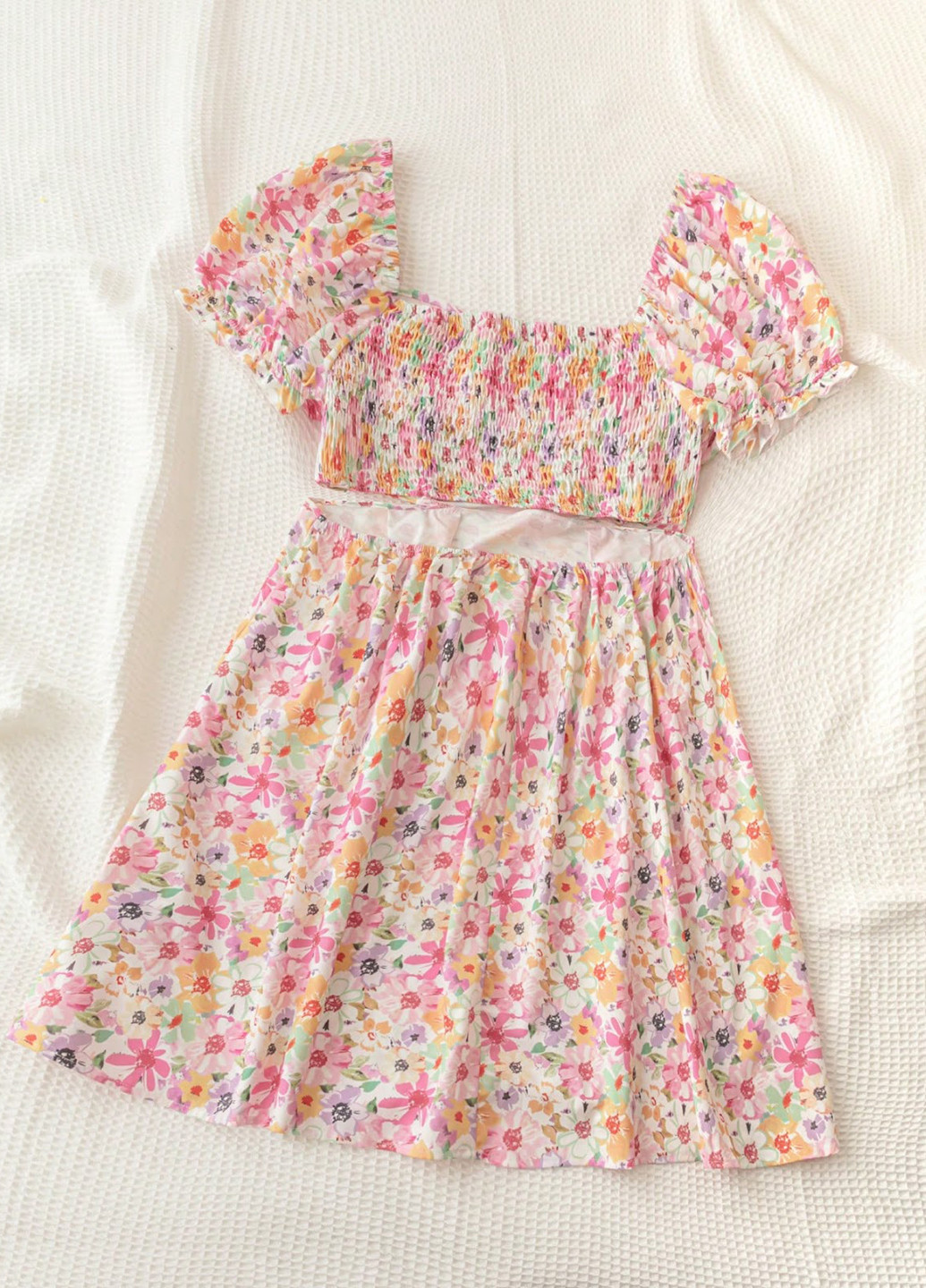 Комбінована кежуал сукня а-силует SHEIN з квітковим принтом