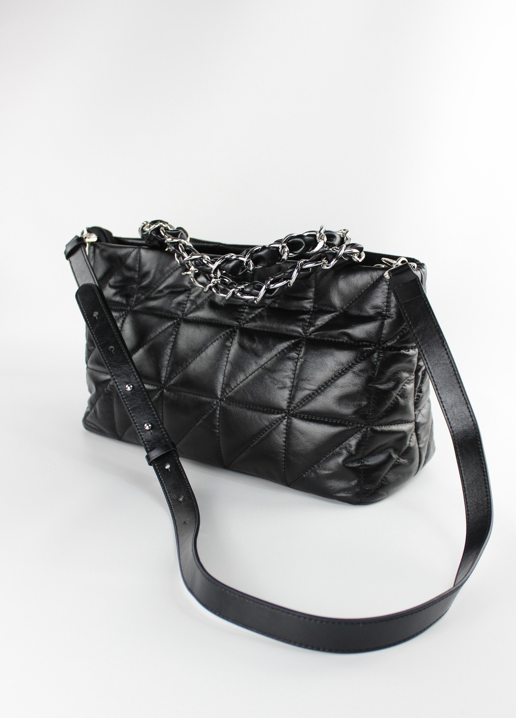 Сумка / Женская сумка / Женская кожаная сумка / Сумка из натуральной кожи / Polina&Eiterou однотонная чёрная кэжуал