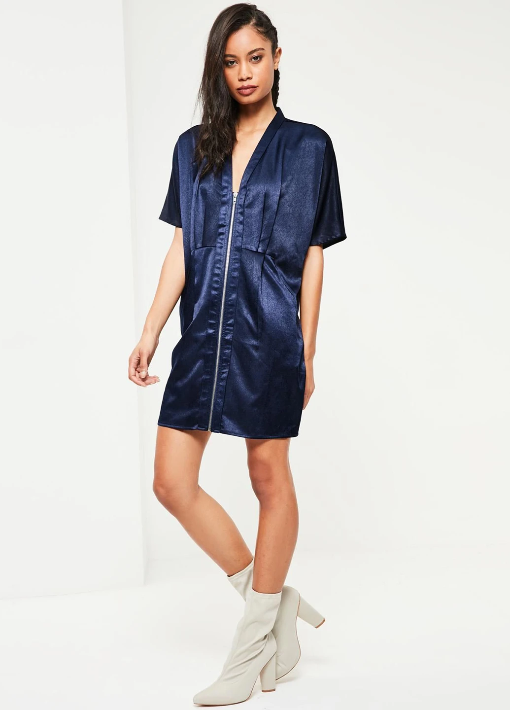Темно-синя кежуал сукня Missguided однотонна
