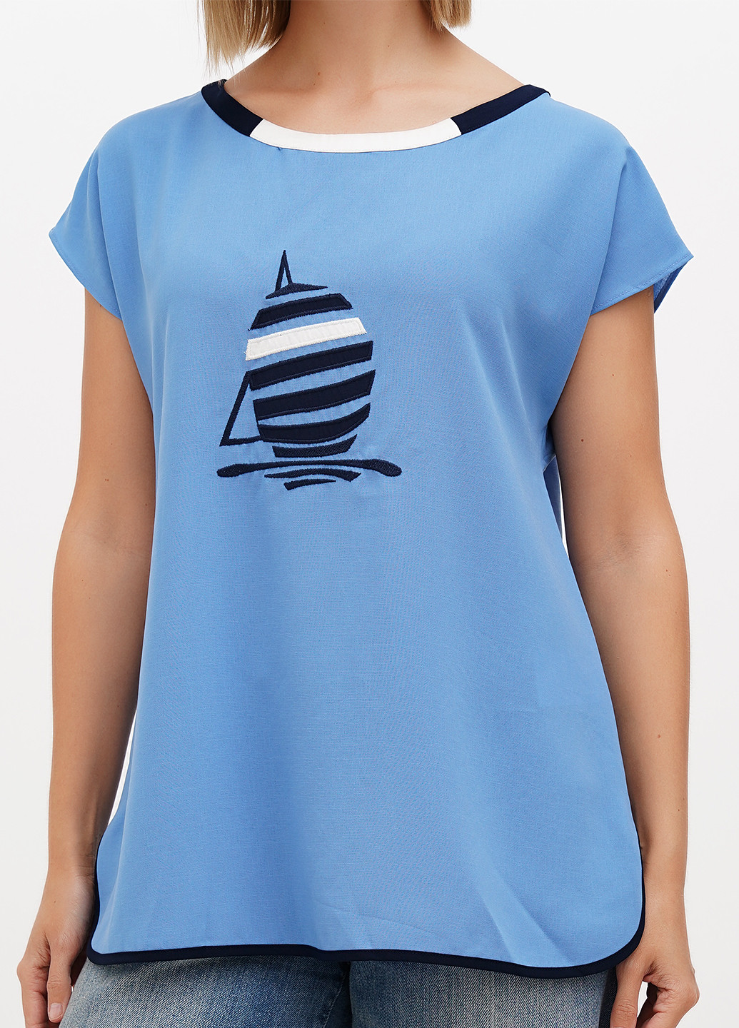 Голубая блуза Sassofono Club