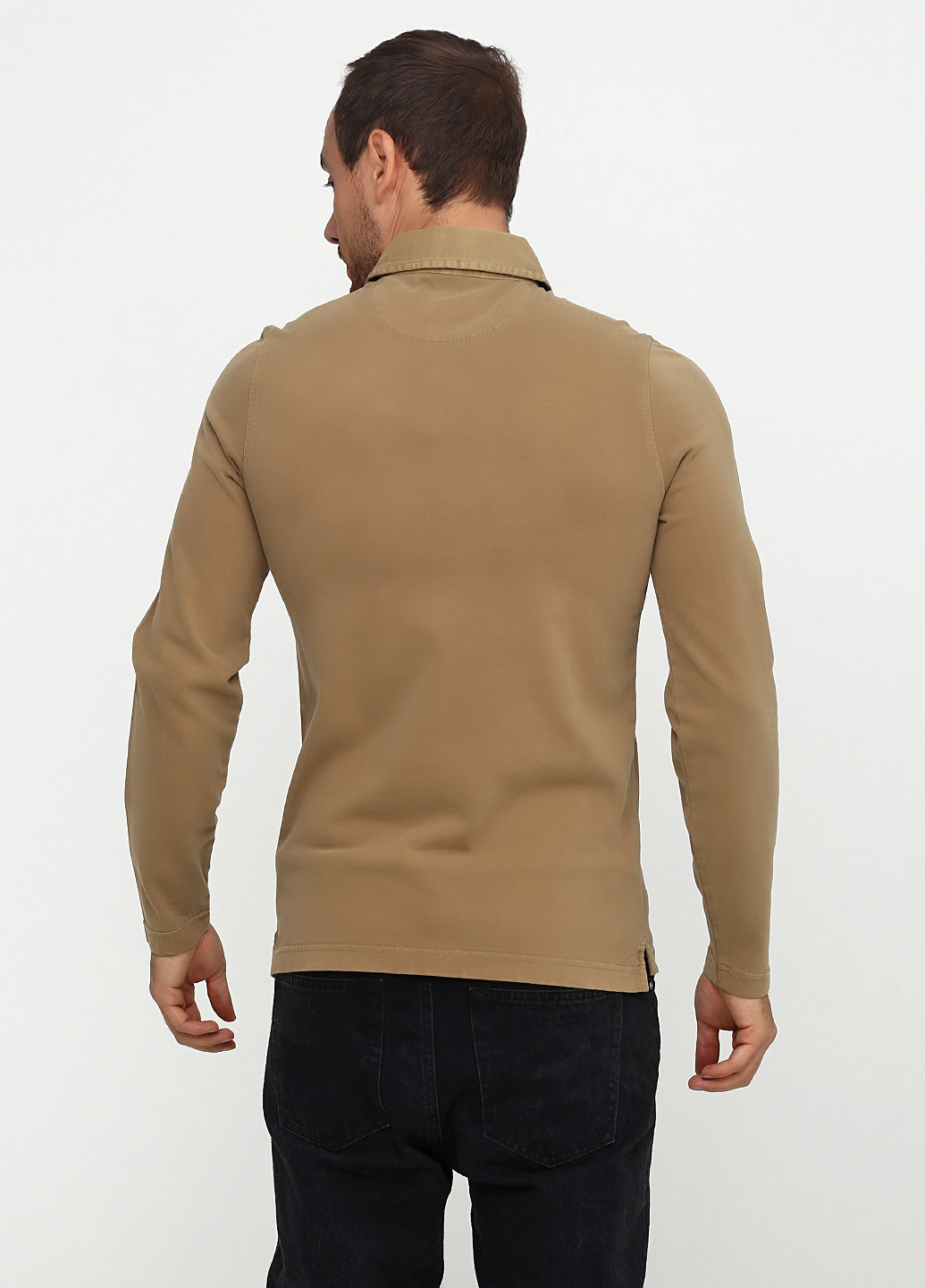 Светло-коричневая футболка-поло для мужчин Camel Active однотонная
