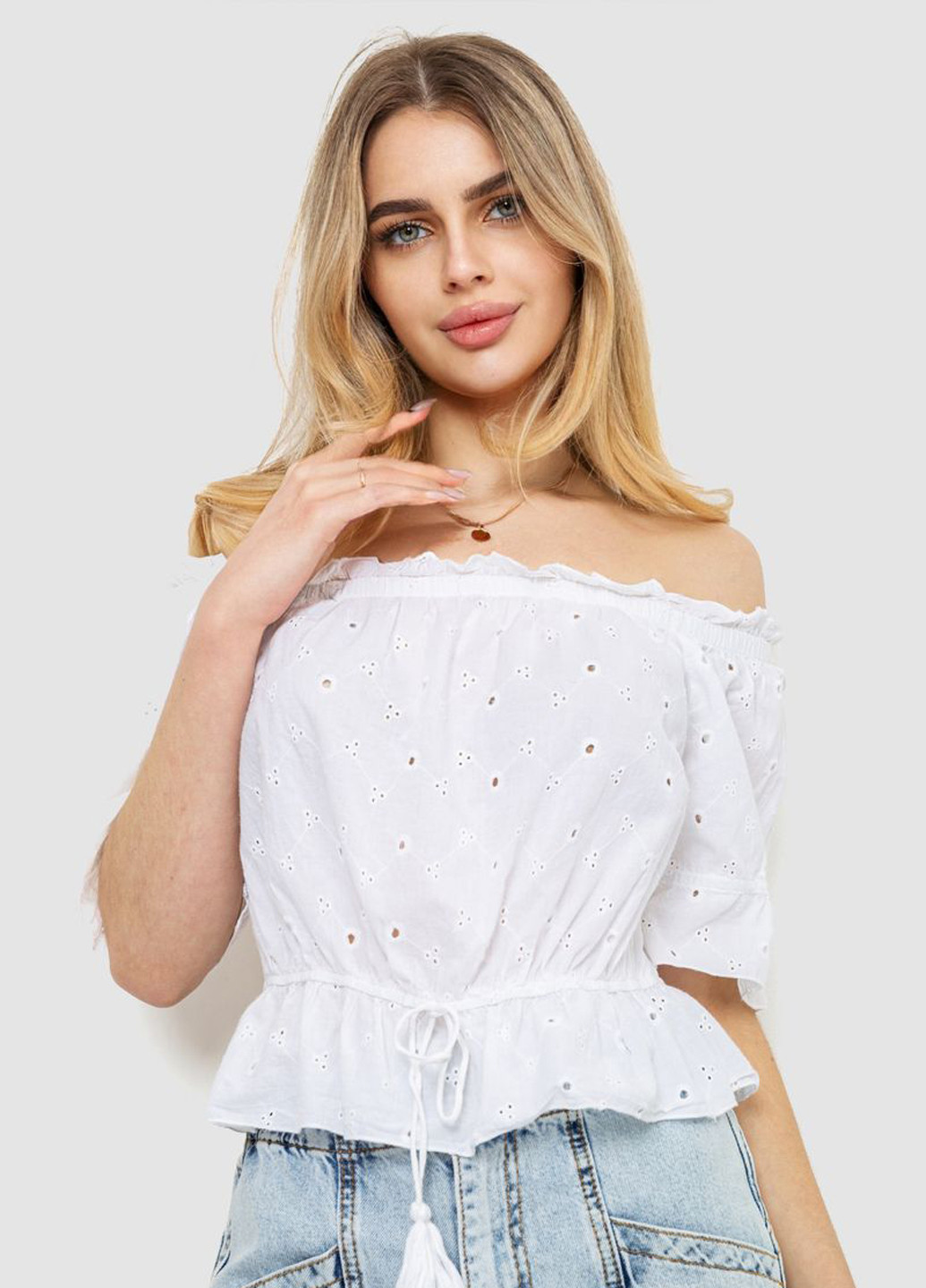 Белая летняя блуза Calliope