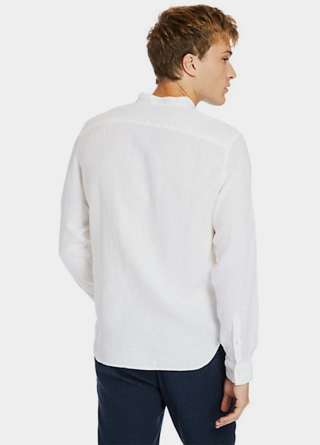 Белая кэжуал рубашка однотонная Timberland