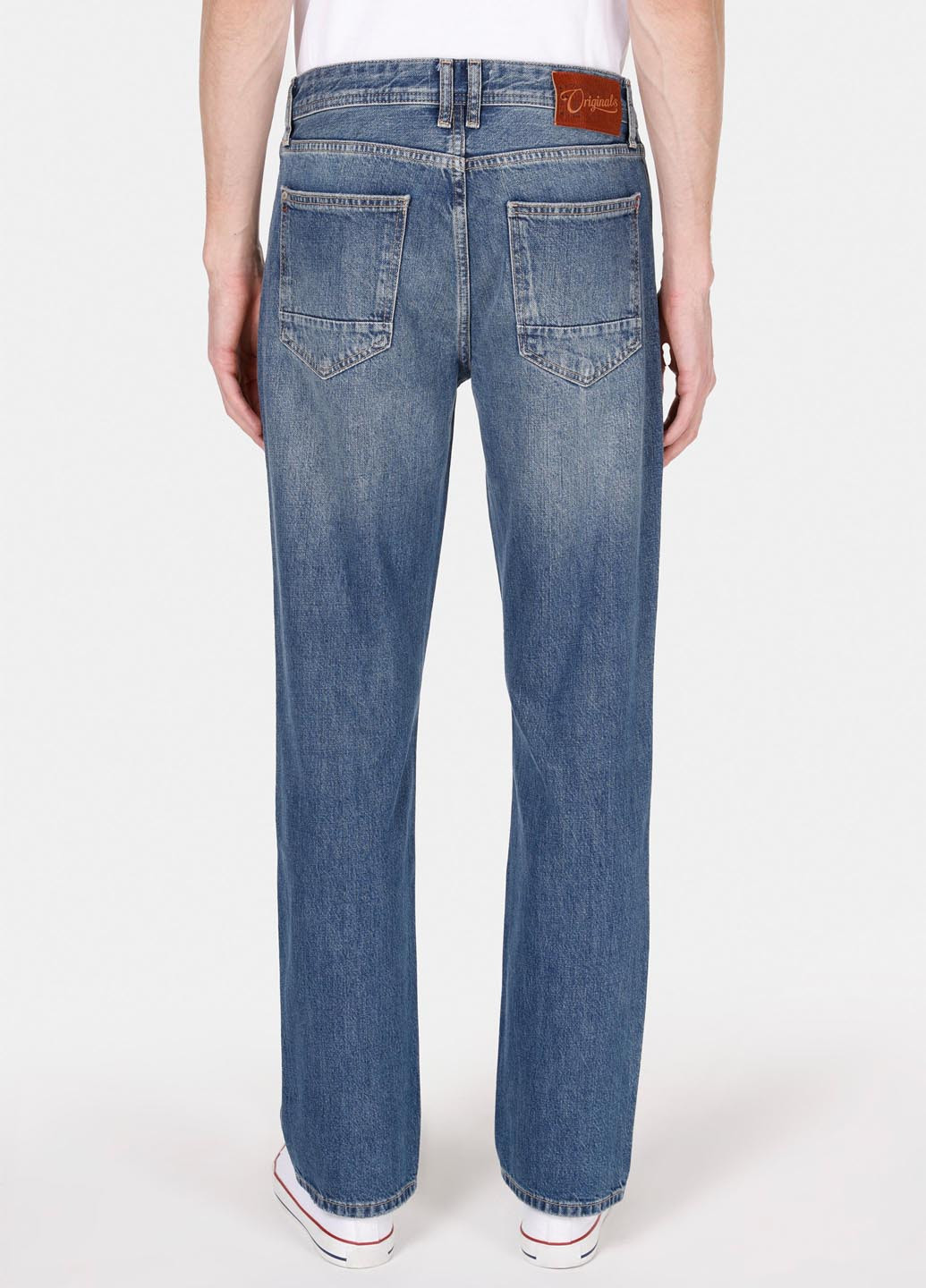 Темно-голубые демисезонные регюлар фит джинсы Colin's