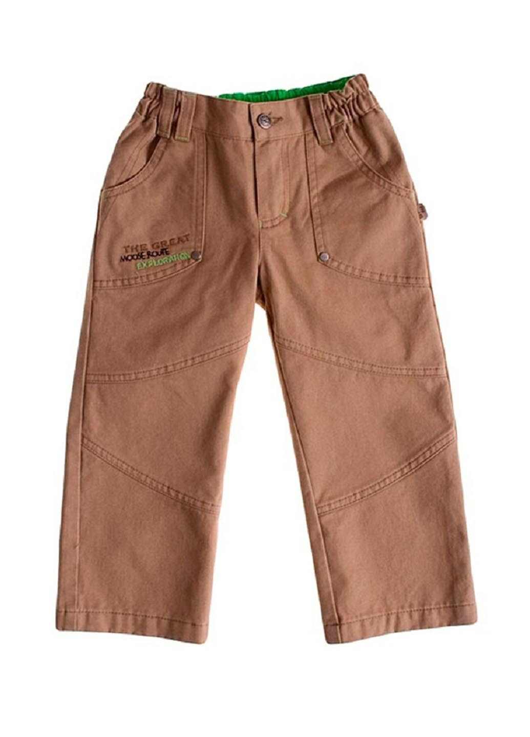 Бежевые кэжуал демисезонные брюки со средней талией MMDadak
