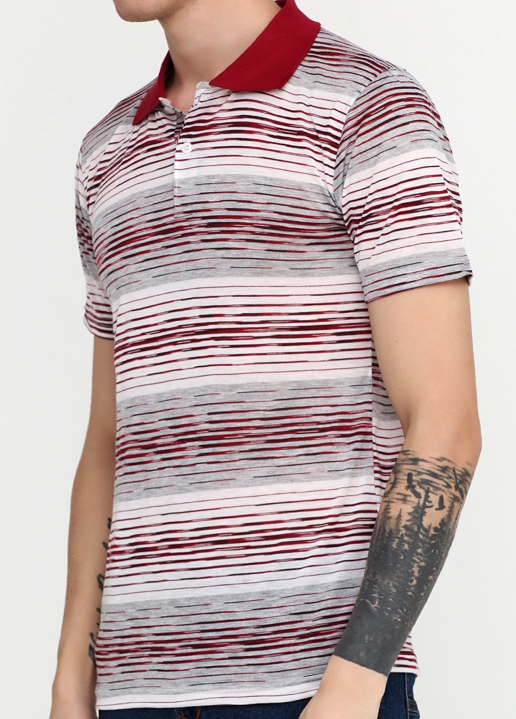 Цветная футболка-поло для мужчин Clartex в полоску