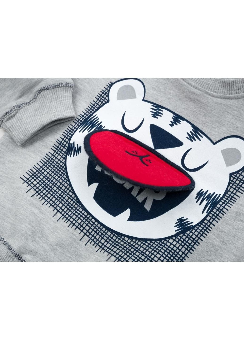 Темно-синий демисезонный набор детской одежды с тигриком (13251-80b-gray) Breeze