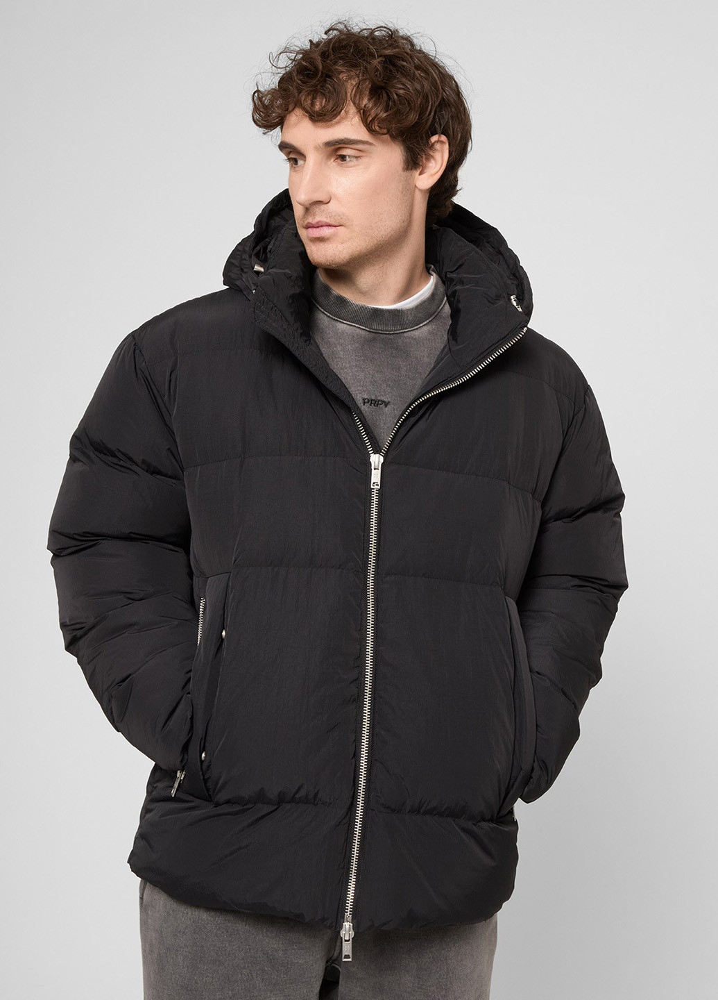 Чорний зимній Пуховик PRPY