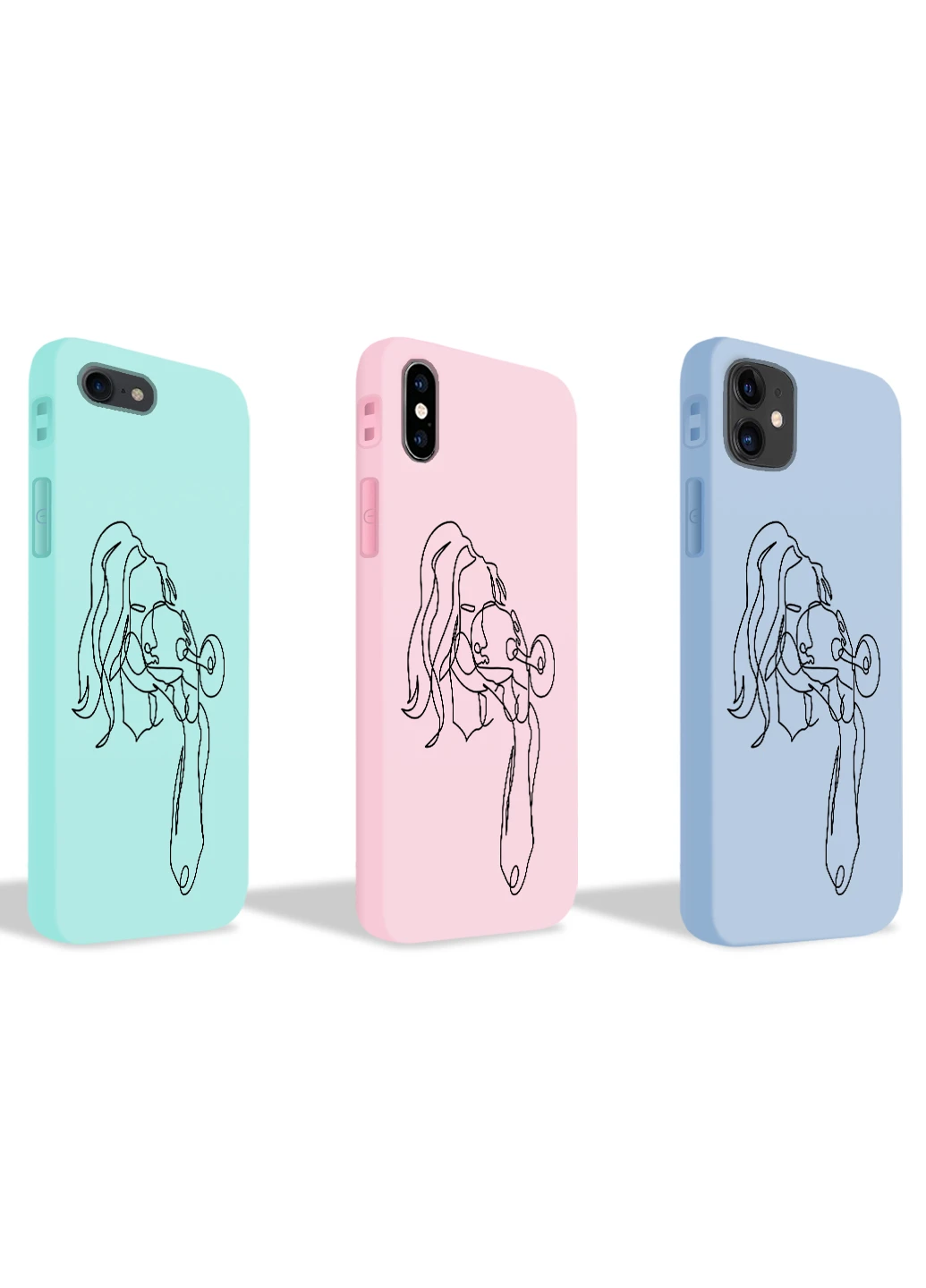 Чохол силіконовий Apple Iphone 7 plus Контурний мінімалізм (Contour minimalism) (17364-1357) MobiPrint (219777977)