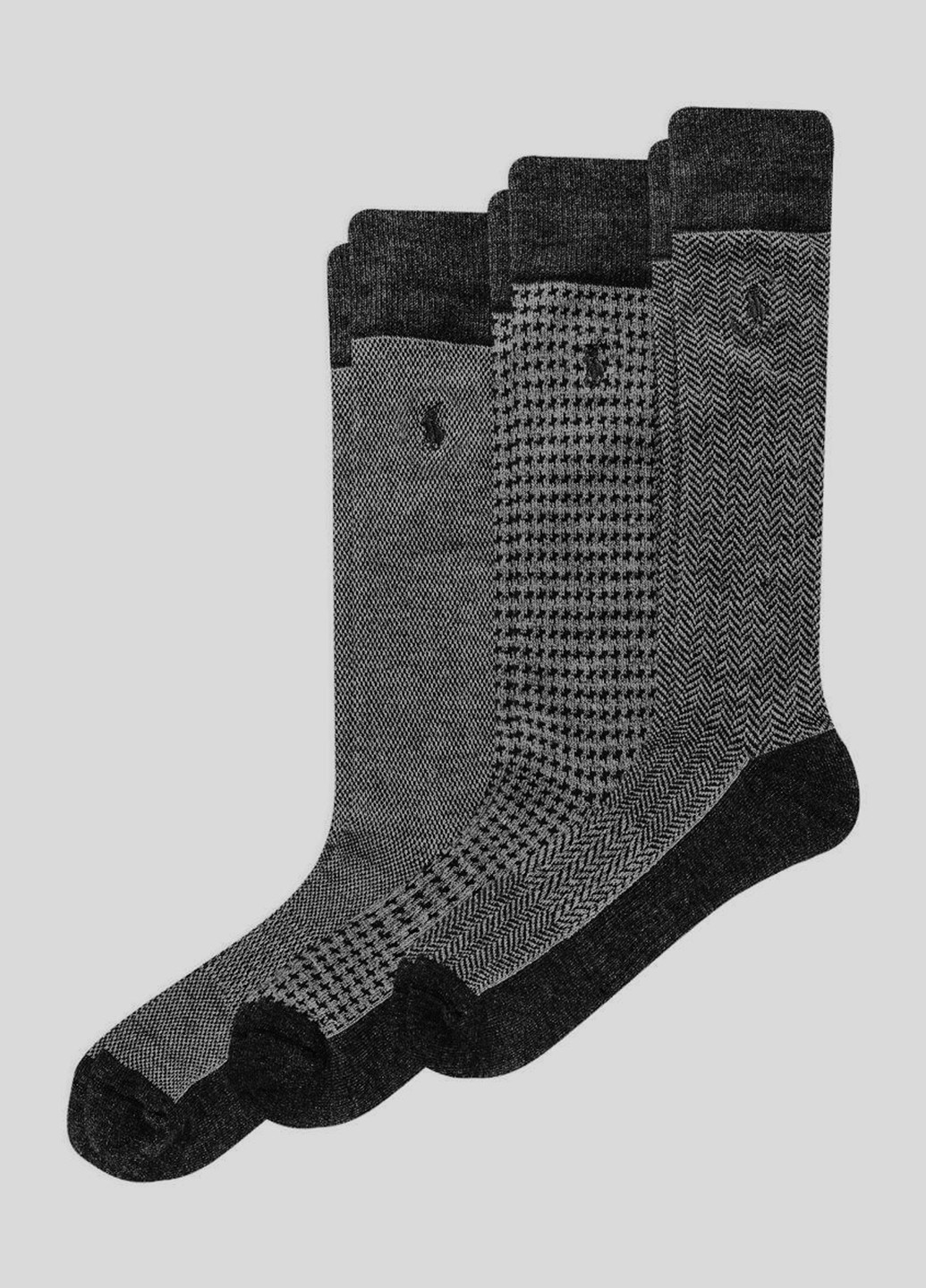 Комбинированные носки (3 пары) Ralph Lauren гусиная лапка (345570364)