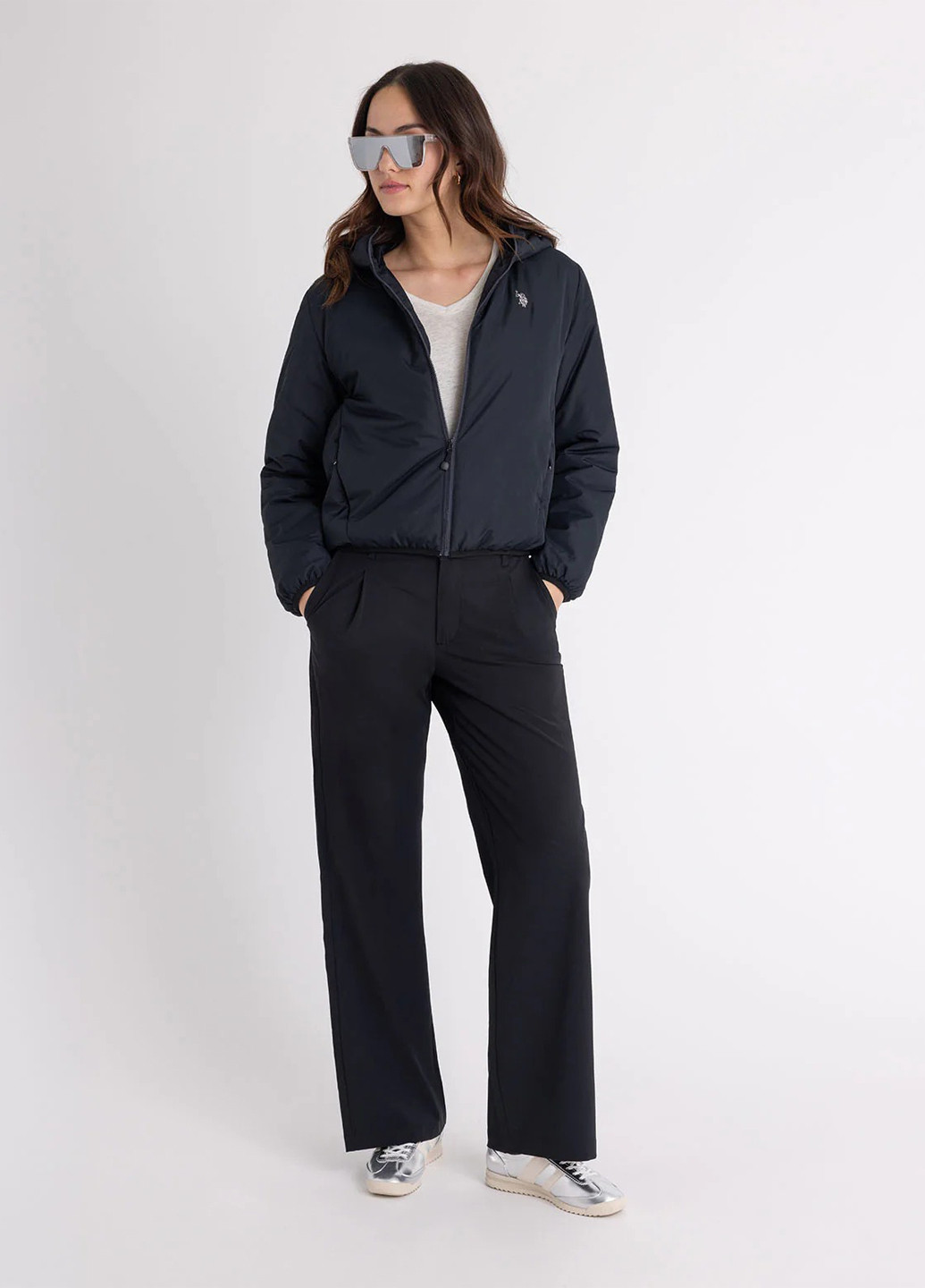 Черная демисезонная куртка U.S. Polo Assn.