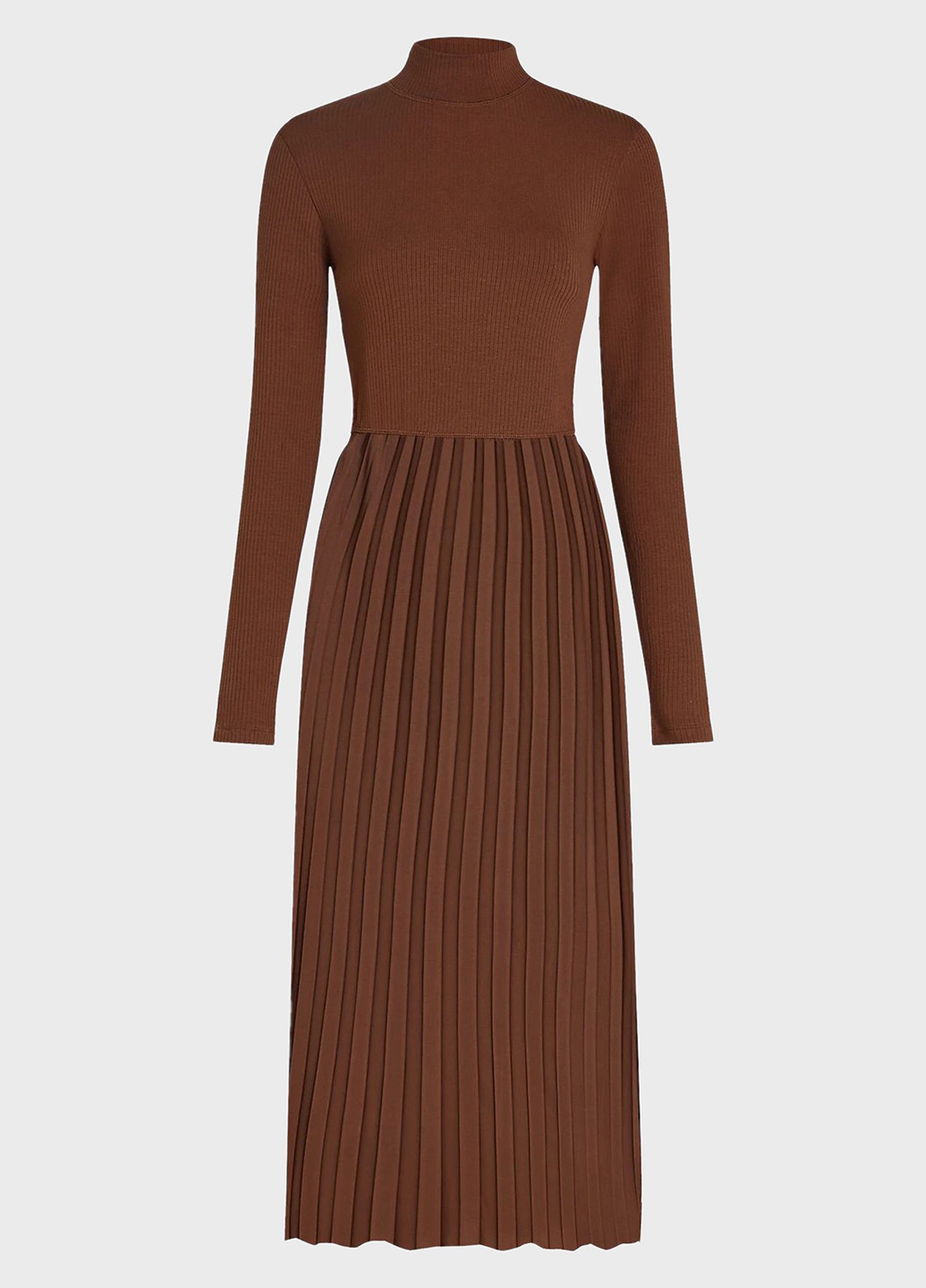 Коричнева кежуал сукня плісована Tommy Hilfiger однотонна