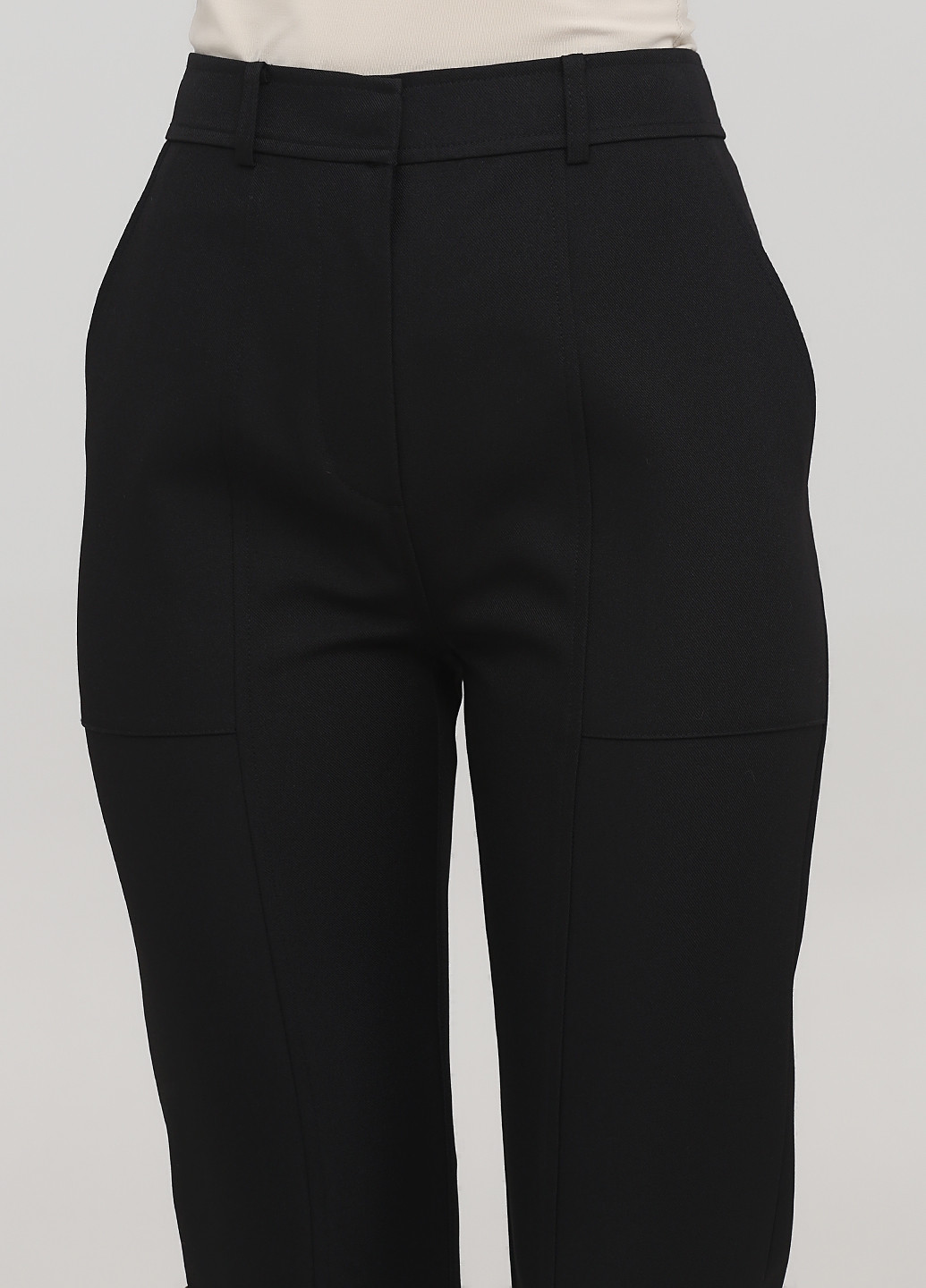 Черные кэжуал демисезонные зауженные, укороченные брюки Alexander Wang
